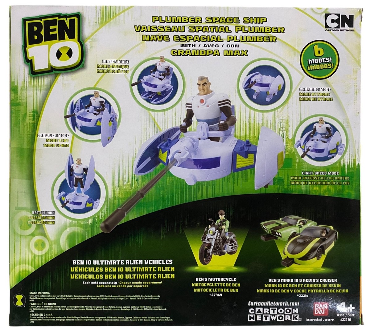 Ben 10 Plumber Space Ship w Grandpa Max Action Figure NEW Bandai