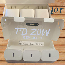 USB C Fast Charger 20W PD Adapter Cube for iPhone 16Pro Max/16e/15Plus/14/12 Lot