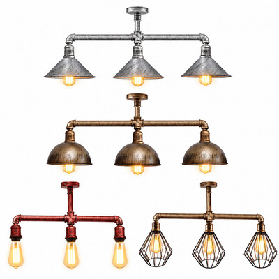 Industrial Steampunk 3 Wege über Tisch Leuchte Innen Hänge Decken Pendelleuchte