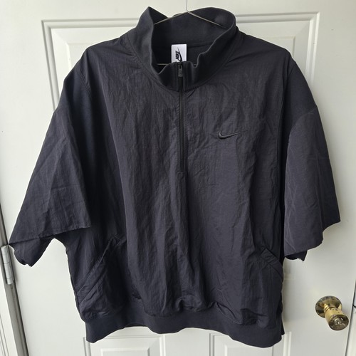 Nike x Fear Of God 1/2 Zip Short Sleeve Jacket AR0637-010 Black XL