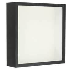 9x9 Shadow Box Frame Wood Dried Flower Display Stand Floating Photo Frame Black