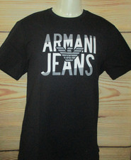 MENS ARMANI JEANS BLACK T-SHIRT SIZE L