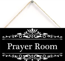 Prayer Room Sign Door Sign Decorative Wood Sign Home Decor,Wall Art 6 Inch by 12