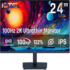 24 Zoll QHD 2K 100Hz IPS Monitor Anti-Blue Light HDMI DP Gaming