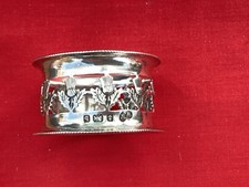 Silver Serviette Ring. Hall Marked For 1901, Unusual Thistle Design. 17.5 Gram,s