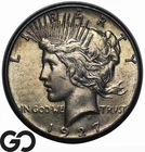 1927 Peace Dollar *Key Date* Great Strike, Choice Gem BU++