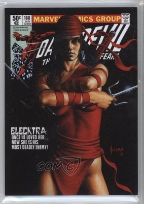 2016 Upper Deck Marvel Masterpieces Level 2 What If 925/999 Elektra #53 c6z