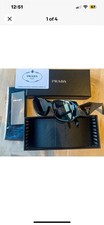 Prada PR17WS 1AB5S049 Women's Sunglasses 49 mm Black / Dark Grey Lens