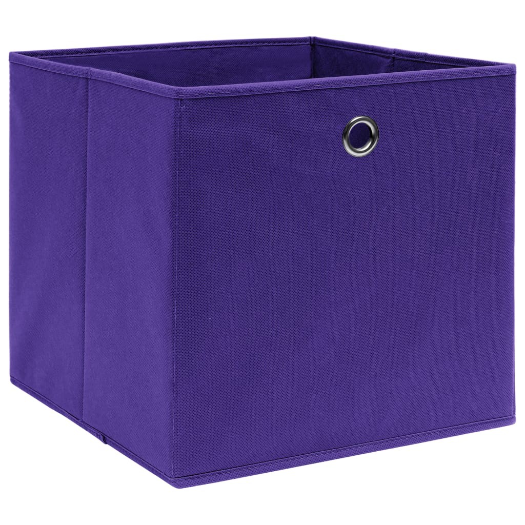 Set 4 Organizer Viola 32x32x32 cm - Cubi Portaoggetti in Tessuto