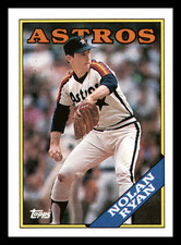 1988 Topps Nolan Ryan HOF  Houston Astros #250 Near Mint NM