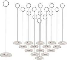 Urban Deco 16PK Table Number Holders Place Card 12 Inch Matte Silver