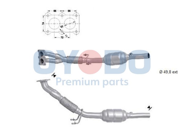 Katalysator Oyodo 10N0004-OYO FüR Vw Caddy 3 GroßRaumlimousine 2KB 2KJ 2CB 2CJ 5-image