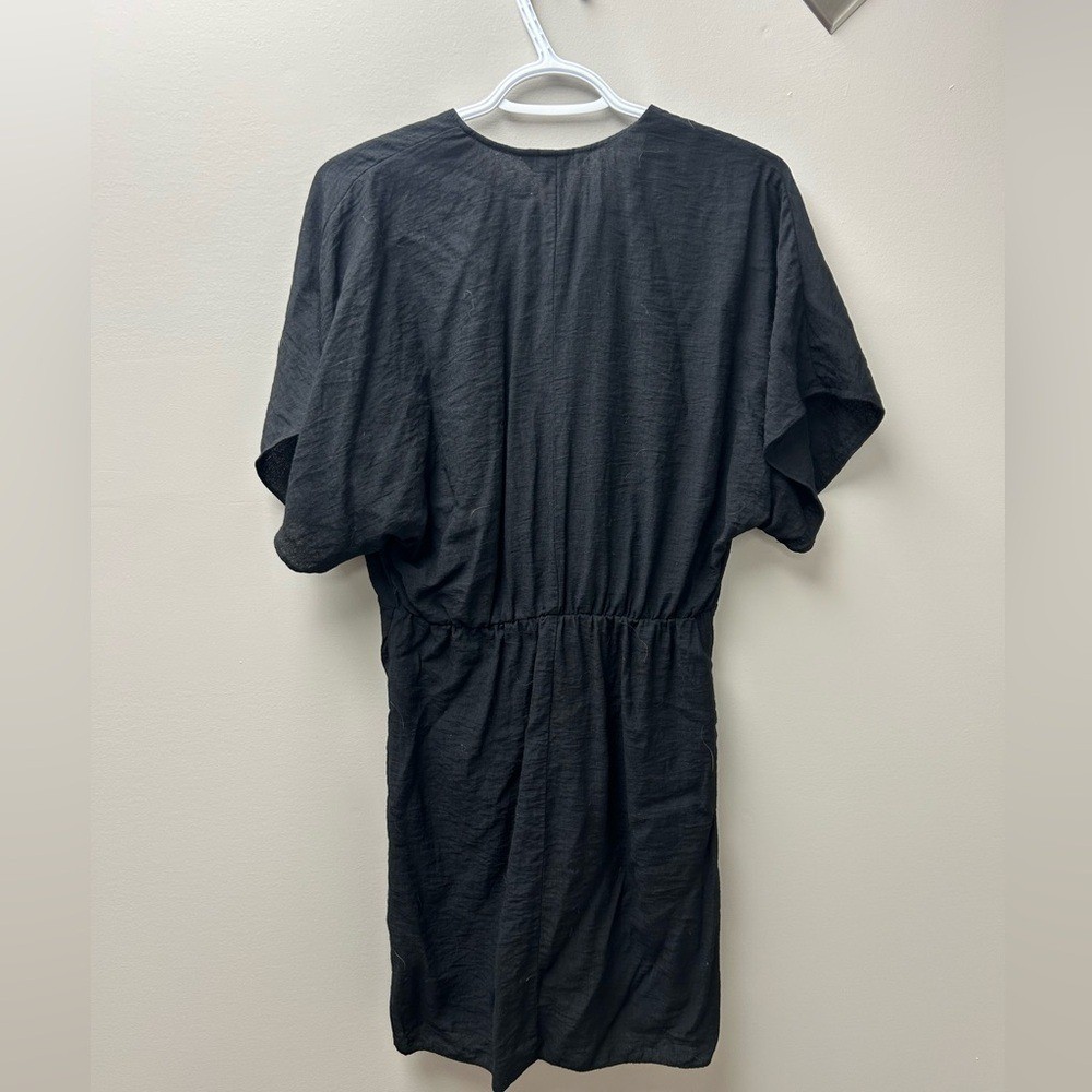 H&M Black Midi Dress Women Size Medium Excellent Condition Clasp Closure thumbnail 3