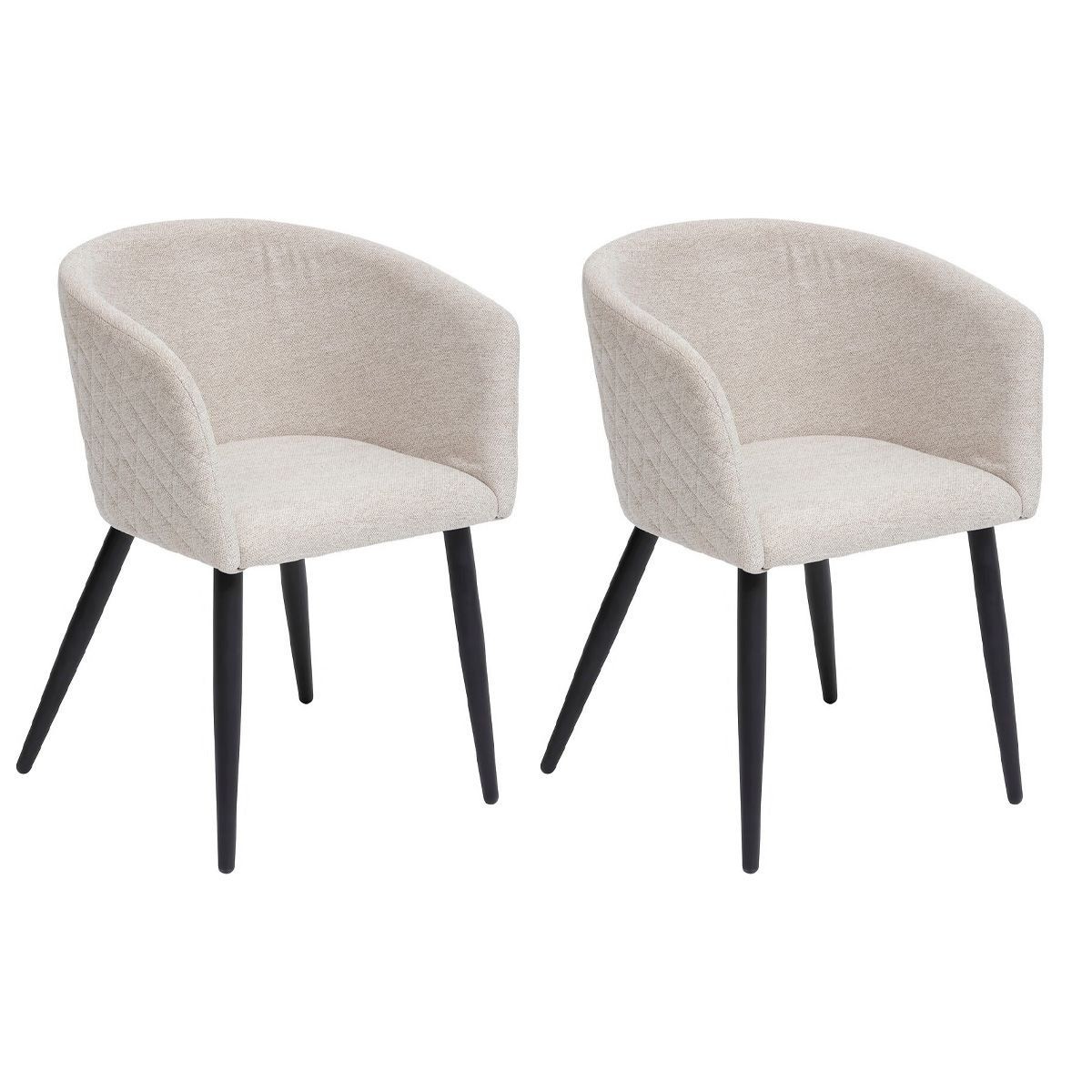Fauteuils design Marlo beige 76cm pour créer un coin lecture cosy