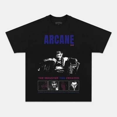 Arcane 2024 Poster Style T-Shirt LOL Custom Graphic Cotton Unisex Season 2