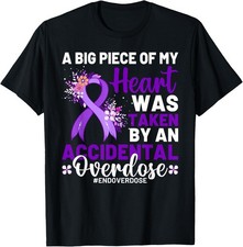 NEW Addiction Awareness Drug Addiction Overdose Awareness T-Shirt - MADE IN USA