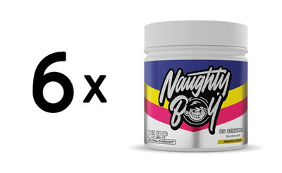 6 x Naughty Boy Pump, Pineapple Crush - 400g (62,50 EUR/kg)