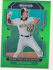 DEMETRIO CRISANTES 2022 PANINI PRIZM DRAFT PICKS GREEN #PDP198 SP #63/75 MINT