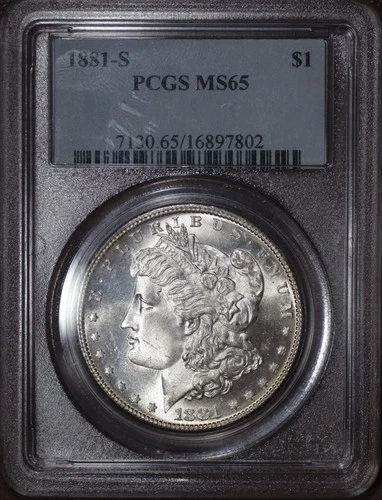 1881 S Morgan Silver Dollar $1 - PCGS MS65 - Original Gem Coin SKU#585
