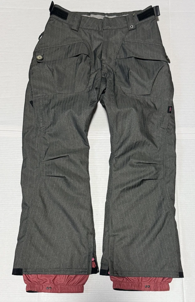 范斯 - 女式灰色细条纹滑雪滑雪板冬季运动裤 - S 码 — 第 2/4 张图片