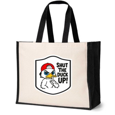 Shut The Duck Up Canvas Tragetasche Geschenk Geburtstagsgeschenk