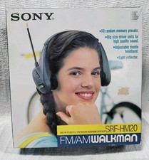 Sony Walkman Headphone FM/AM Radio SRF-HM20 Antenna Stereo In Original Box