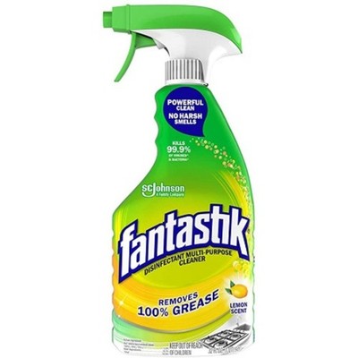2x Fantastik All Purpose Disinfectant Lemon Cleaner Household Spray Bottle 32oz