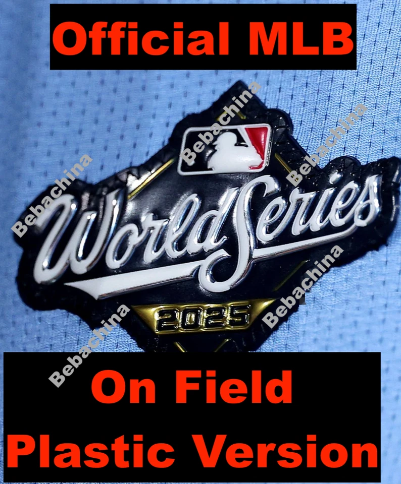 2025 World Series Patch Jersey LA Dodgers Toronto Blue Jays Plastic On Field - Image 2 of 4