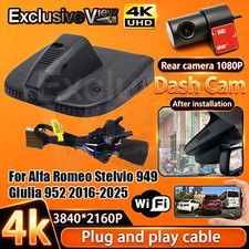 4K UHD Wifi DVR Dash Cam Camera For Alfa Romeo Stelvio 949 Giulia 952 2016-2025