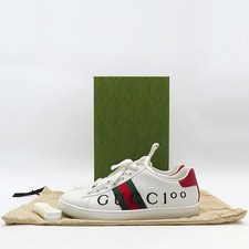 Gucci 677718 White Leather ACE Sneakers 38� 255MM