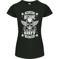 Lustig I'M A Mechaniker Nein Pflegt Fix Für Free Damen Petite Schnitt T-Shirt