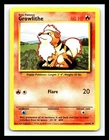 💥 Growlithe 28/102 Base Set Shadowless Pokemon 1999 WOTC TCG Vintage Card Rare