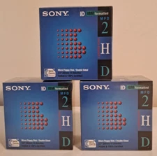 3 Boxes (30 Disks) Sony Micro Floppy Disk Double Sided 3.5 Inches 10MFD-2HD