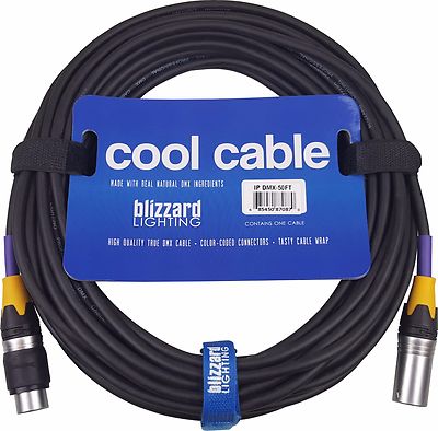 Blizzard Lighting  DMX-IP-50Q ''Cool Cable''  IP 50' 3-Pin XLR 22 Gauge DMX cable
