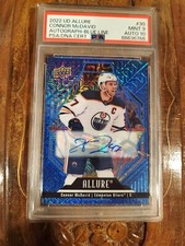 2022-23 Upper Deck Allure Connor McDavid Blue Line PSA Cert Mint 9 Autograph 10