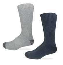 Carolina Ultimate Mens Ribbed Casual Crew Work Boot Socks 2 Pair Pack