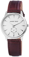 Leonardo Verrelli Unisex Uhr Herrenuhr Analog Armbanduhr Lederimitationarmband