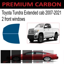 Premium Carbon Window Tint fits Toyota Tundra 2007-2021 ext cab precut tint 2f