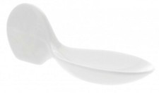 White Canape Spoon: Fish Style
