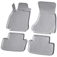 Gummi Fussmatten für AUDI A4 B8 8K | B9 8W | Limo Avant | ab 2007> | grau Rand