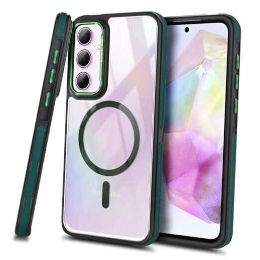 Magnetic Case for Samsung Galaxy A15 5G [Compatible with MagSafe] Green