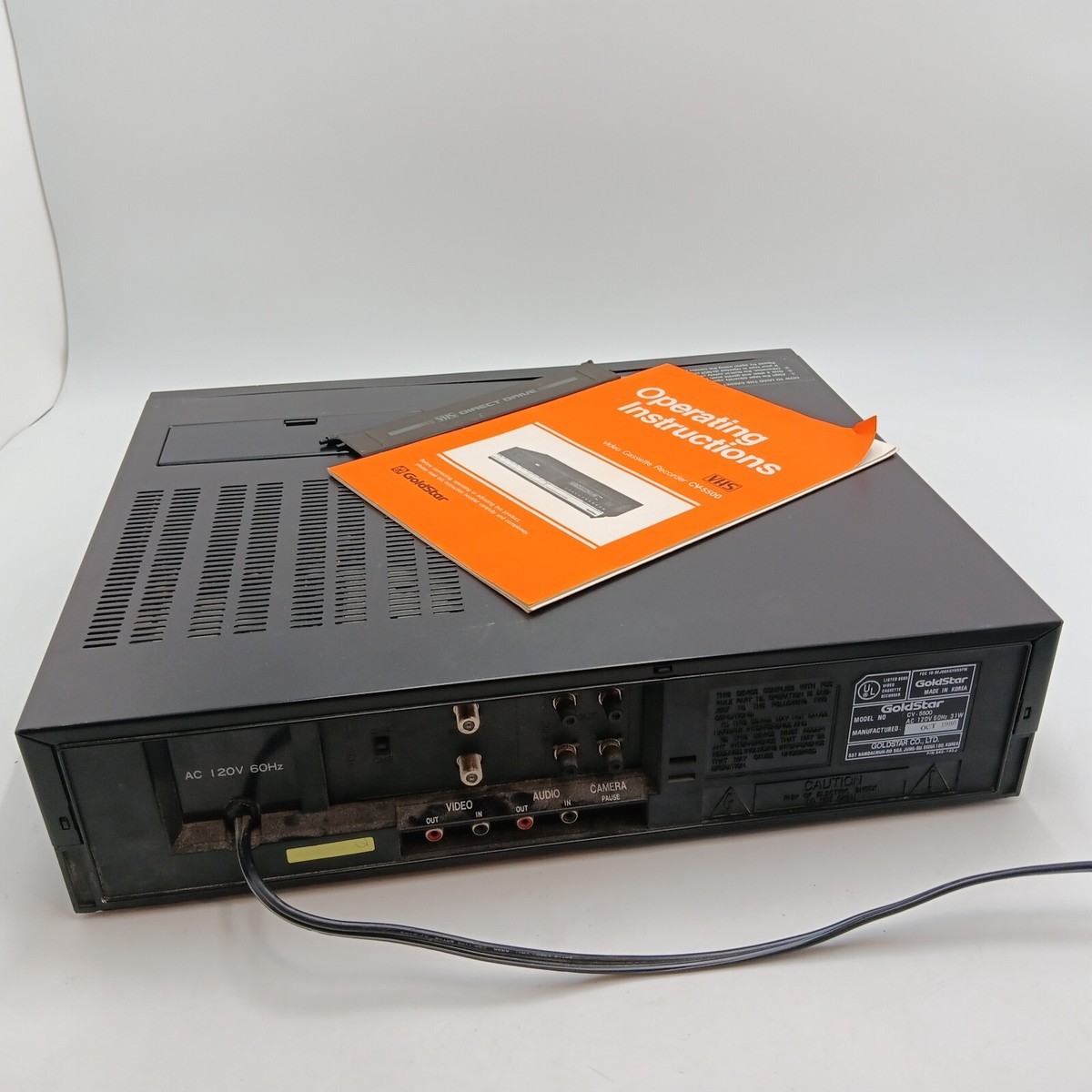 VINTAGE Rare 80s GoldStar CV-5500 VCR VHS Recorder for PARTS