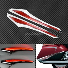 Chrome Saddlebag Accent Swoop LED Light Fit For Goldwing GL1800 Audio 2012-2015