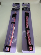 Petmate Fashion Adjustable Dog Collar Small 8-14” Set Of 2 Brand New