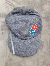 Domino's Pizza Employee Hat Gray Adjustable Cap Reflective Stripe Driver