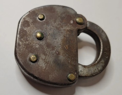 Vintage Heavy Solid Metal Marked PRR Pennsylvania PA Rail Road 1967 USA Padlock - Picture 12 of 13