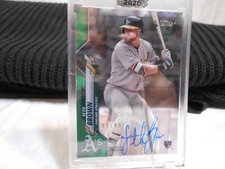 2020 Topps Clearly Authentic Seth Brown #/d 57/99 Autograph Clear Card Green