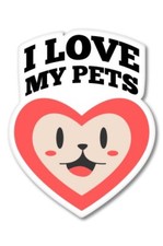 I Love My Pets Car Laptop Phone Vinyl Sticker - SELECT SIZE