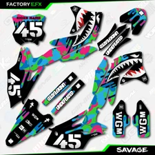 CMGK Savage Camo Graphics Kit fits 16-18 Kawasaki KXF450 KX450F  Plate Decals