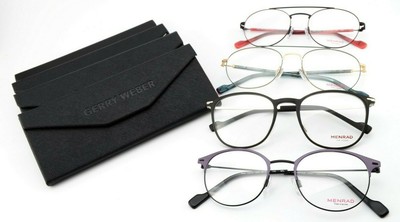 Menrad Fmg Glasses 4 Pieces Lot Pilot Panto Minimal +Gerry Weber Cases